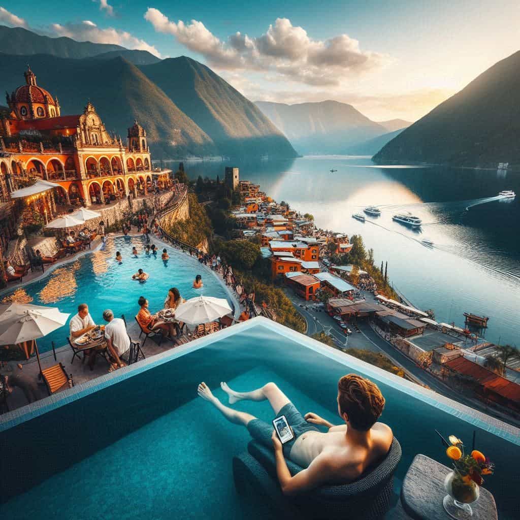 Fondo destinos con hoteles
